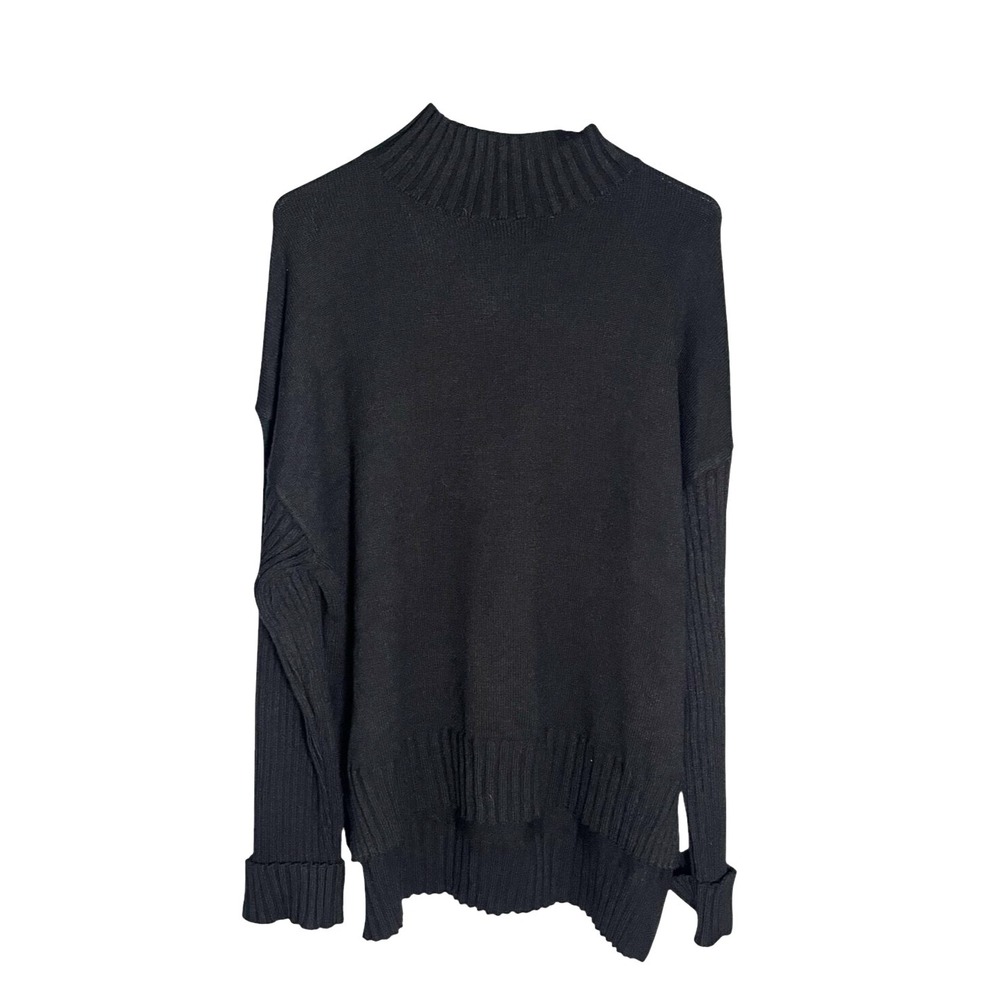 Caracilia NWT Women's Crew Neck Long Sleeve Black Sweater L